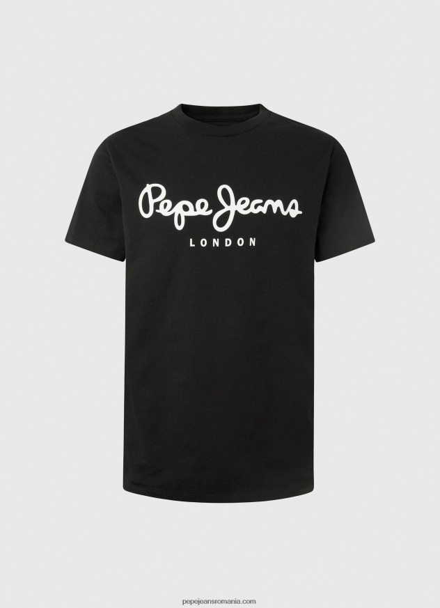 tricou din bumbac cu maneca scurta bărbați Pepe Jeans negru 6Z0R461003 - imagine 5