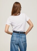 tricou din bumbac cu maneca scurta femei Pepe Jeans alb 6Z0R46420 - imagine 4
