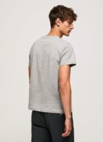 tricou din bumbac cu sigla perii bărbați Pepe Jeans marnă cenușie 6Z0R46931 - imagine 4