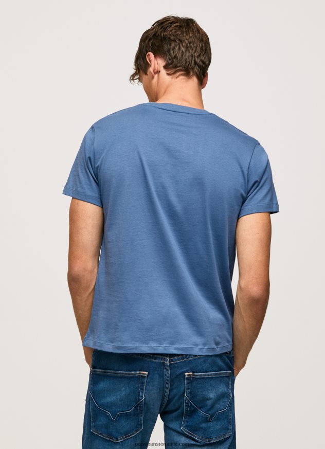 tricou din bumbac cu sigla perii bărbați Pepe Jeans ozzy 6Z0R46929 - imagine 4