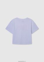 tricou din bumbac fără umăr fată Pepe Jeans alb 6Z0R461440 - imagine 2