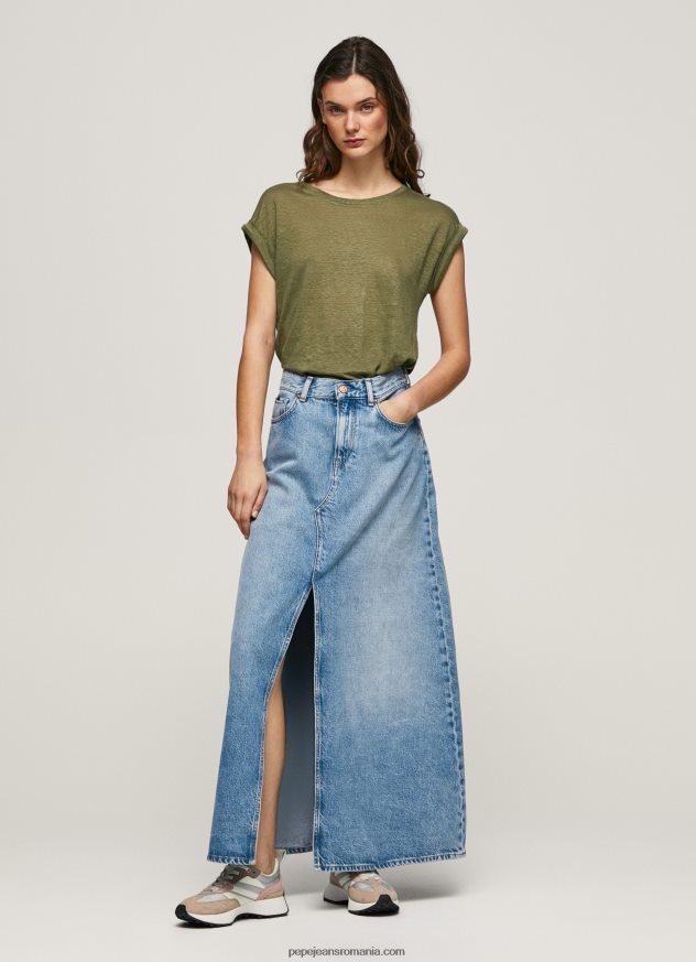 tricou din in cu mâneci pentru armhole femei Pepe Jeans gamă 6Z0R46439 - imagine 4