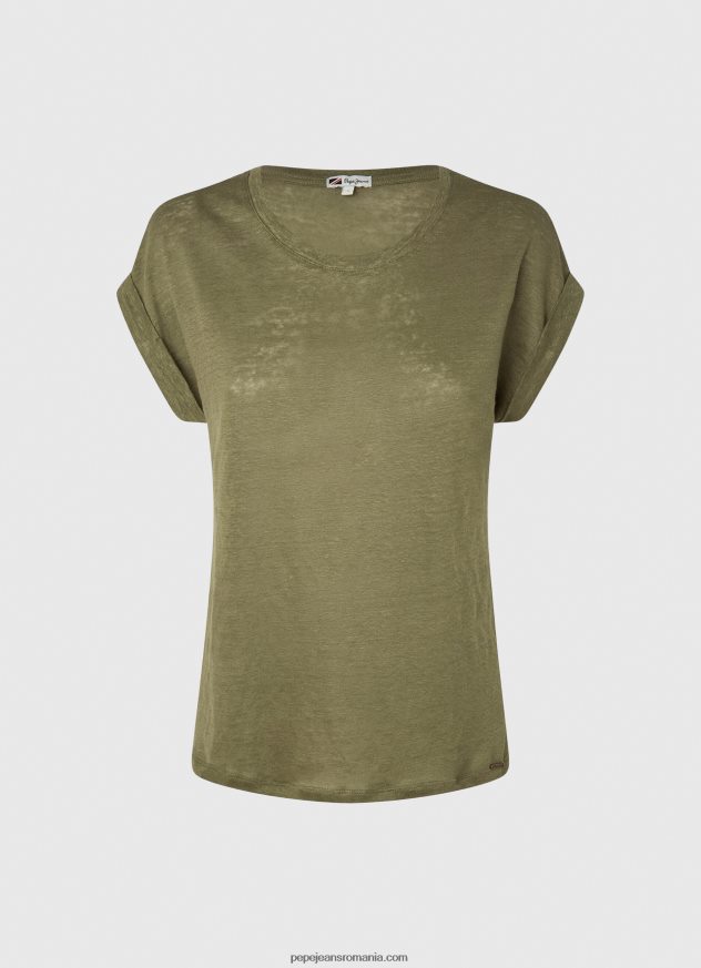 tricou din in cu mâneci pentru armhole femei Pepe Jeans gamă 6Z0R46439 - imagine 5
