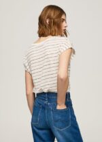 tricou in dungi cu imprimeu femei Pepe Jeans multi 6Z0R46447 - imagine 4