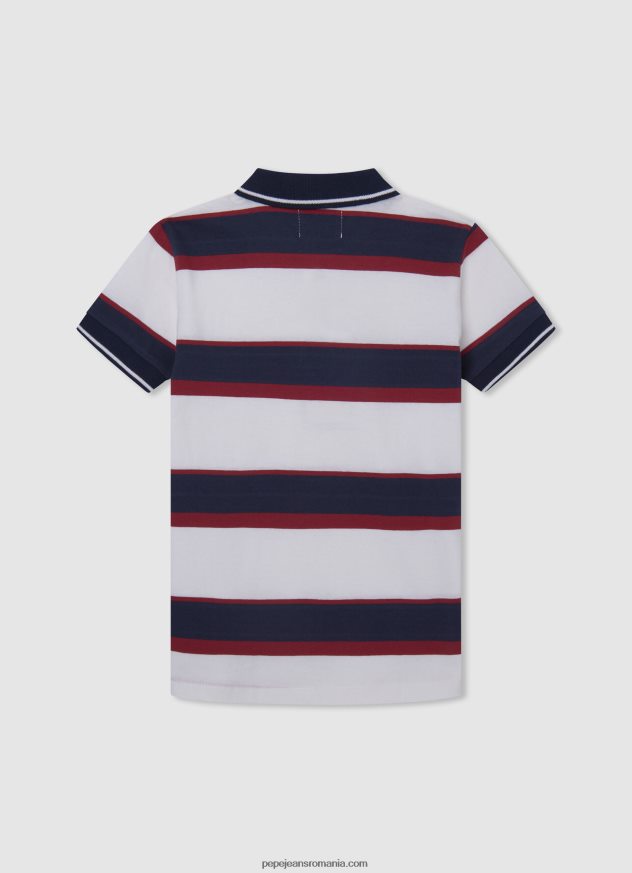 tricou polo cu imprimeu în dungi băiat Pepe Jeans jarman 6Z0R461670 - imagine 2