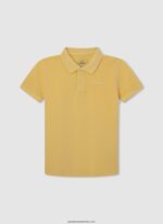tricou polo cu logo brodat piqué băiat Pepe Jeans marnă cenușie 6Z0R461666 - imagine 3