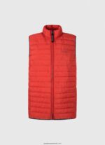 vestă căptușită cu fermoar bărbați Pepe Jeans studio roșu 6Z0R46843 - imagine 5