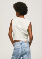 vestă din stofă combinată femei Pepe Jeans mousse 6Z0R46346 - imagine 4