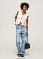 vestă din stofă combinată femei Pepe Jeans mousse 6Z0R46346 - imagine 5