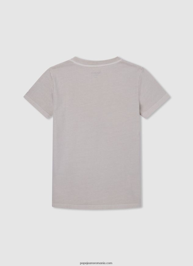 tricou cu imprimeu cu logo băiat Pepe Jeans fildeş 6Z0R461626