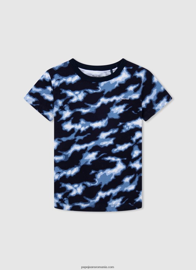 tricou cu imprimeu cu logo băiat Pepe Jeans fildeş 6Z0R461626