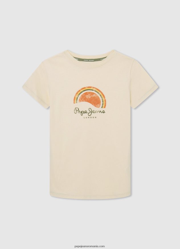 tricou cu imprimeu cu logo băiat Pepe Jeans portocala de dovleac 6Z0R461617