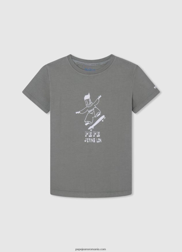 tricou cu imprimeu cu logo băiat Pepe Jeans portocala de dovleac 6Z0R461617