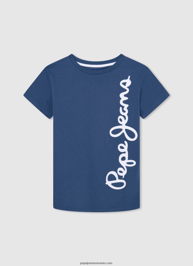 tricou cu imprimeu cu logo băiat Pepe Jeans portocala de dovleac 6Z0R461651