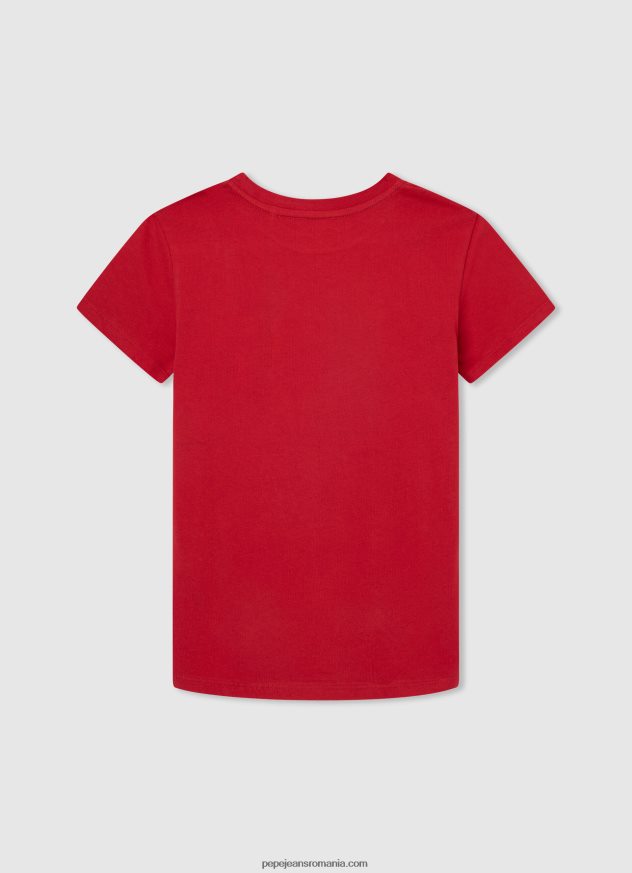 tricou cu imprimeu cu logo băiat Pepe Jeans studio roșu 6Z0R461647