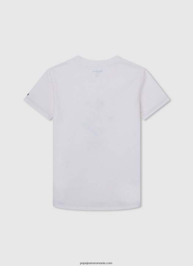 tricou cu imprimeu grafic băiat Pepe Jeans aproape alb 6Z0R461653