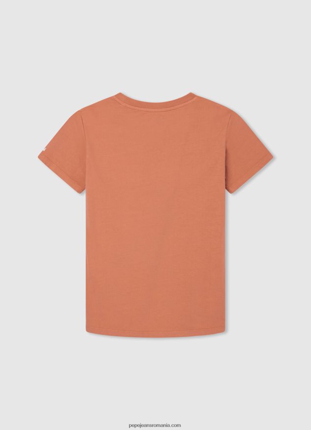 tricou cu imprimeu grafic băiat Pepe Jeans portocala de dovleac 6Z0R461613