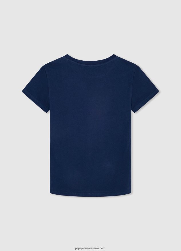 tricou de bază cu logo băiat Pepe Jeans marina 6Z0R461622