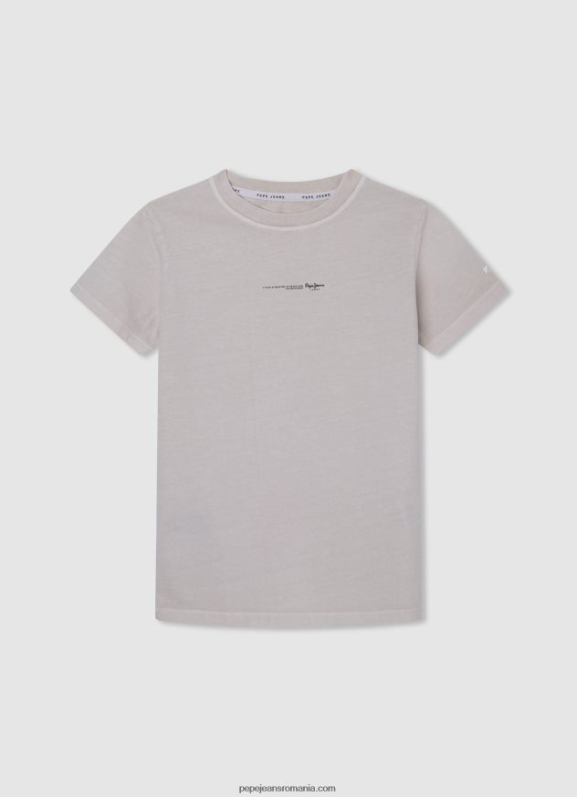 tricou de bază cu logo băiat Pepe Jeans marnă cenușie 6Z0R461629
