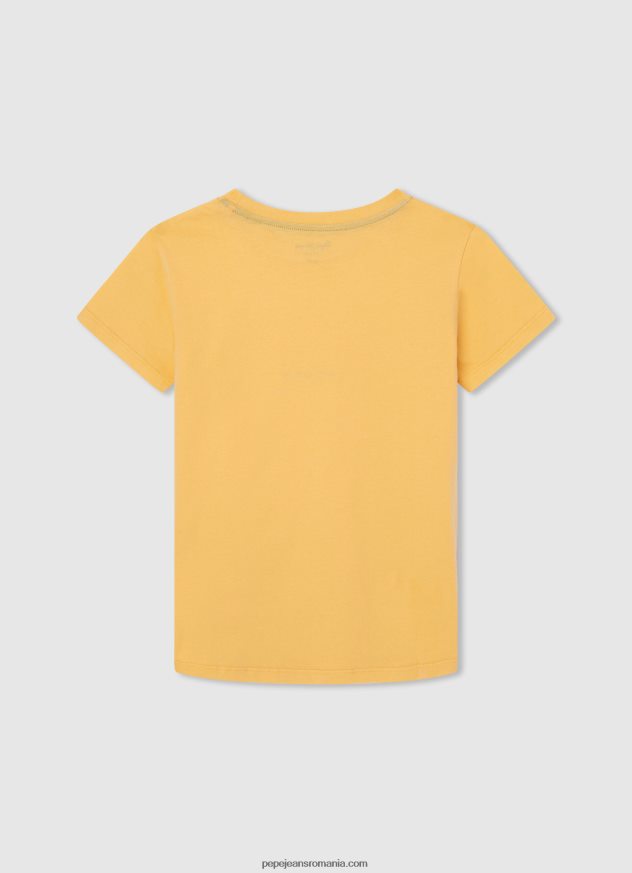 tricou de bază cu logo băiat Pepe Jeans strălucire 6Z0R461636