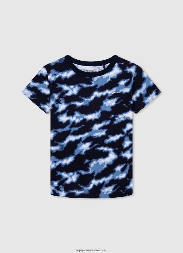 tricou de bază cu logo băiat Pepe Jeans studio roșu 6Z0R461625