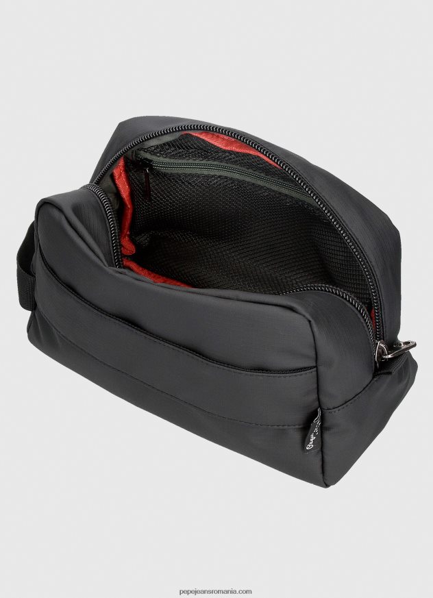 geantă de toaletă de călătorie cu mâner bărbați Pepe Jeans negru 6Z0R461295