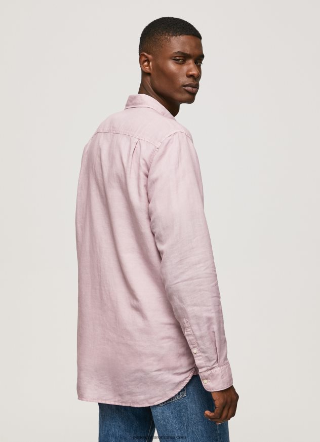 cămașă Parker cu mâneci lungi bărbați Pepe Jeans înălbitor roz 6Z0R461051