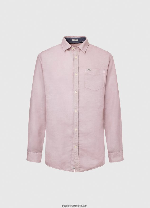 cămașă Parker cu mâneci lungi bărbați Pepe Jeans înălbitor roz 6Z0R461051