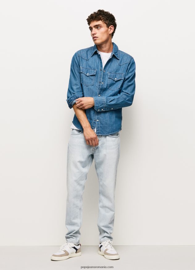 cămașă din denim carson regular fit bărbați Pepe Jeans denim 6Z0R461020