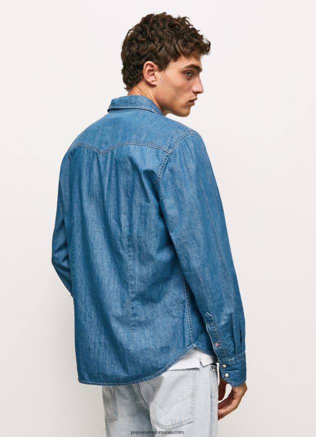 cămașă din denim carson regular fit bărbați Pepe Jeans denim 6Z0R461020
