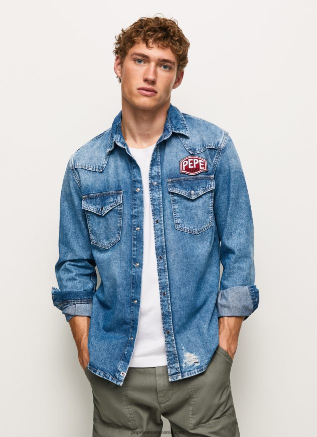 cămașă din denim noah cu ajustare regulată bărbați Pepe Jeans denim 6Z0R461049