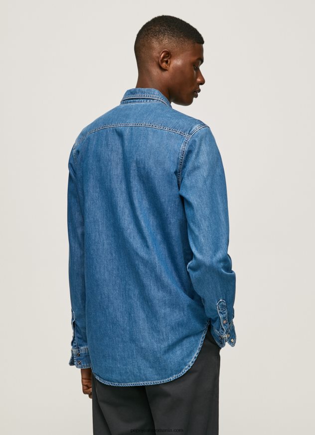 cămașă din denim slim fit bărbați Pepe Jeans denim 6Z0R461023