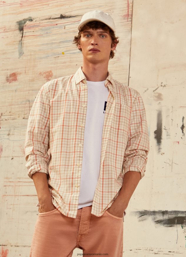 cămașă din popelin în carouri bărbați Pepe Jeans multi 6Z0R461068