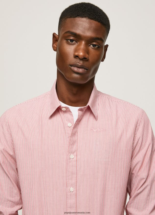 cămașă din poplin cu dungi percy bengal bărbați Pepe Jeans studio roșu 6Z0R461074