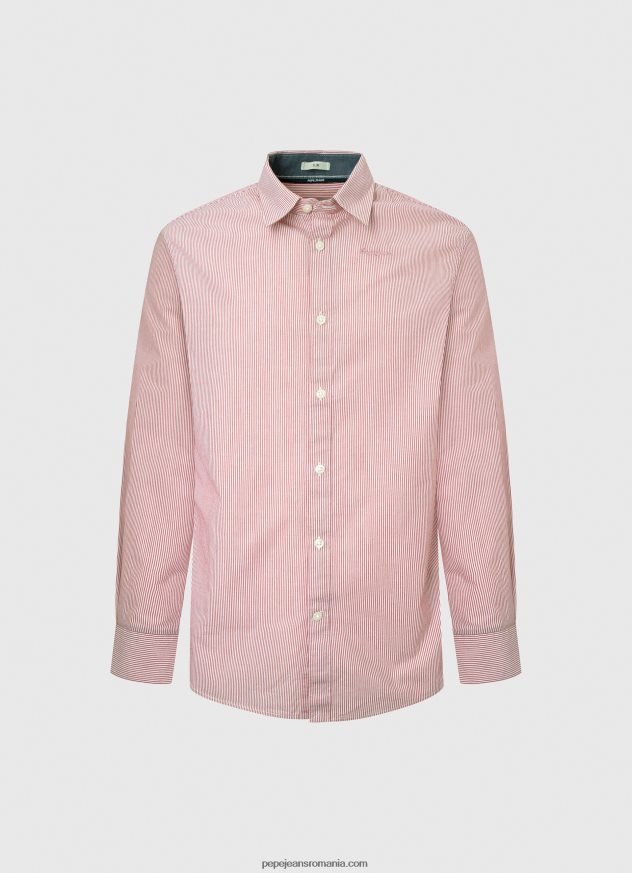 cămașă din poplin cu dungi percy bengal bărbați Pepe Jeans studio roșu 6Z0R461074