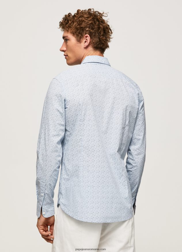cămașă din poplin cu flori lovejoy bărbați Pepe Jeans albastru înălbitor 6Z0R461045