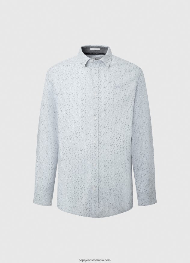 cămașă din poplin cu flori lovejoy bărbați Pepe Jeans albastru înălbitor 6Z0R461045