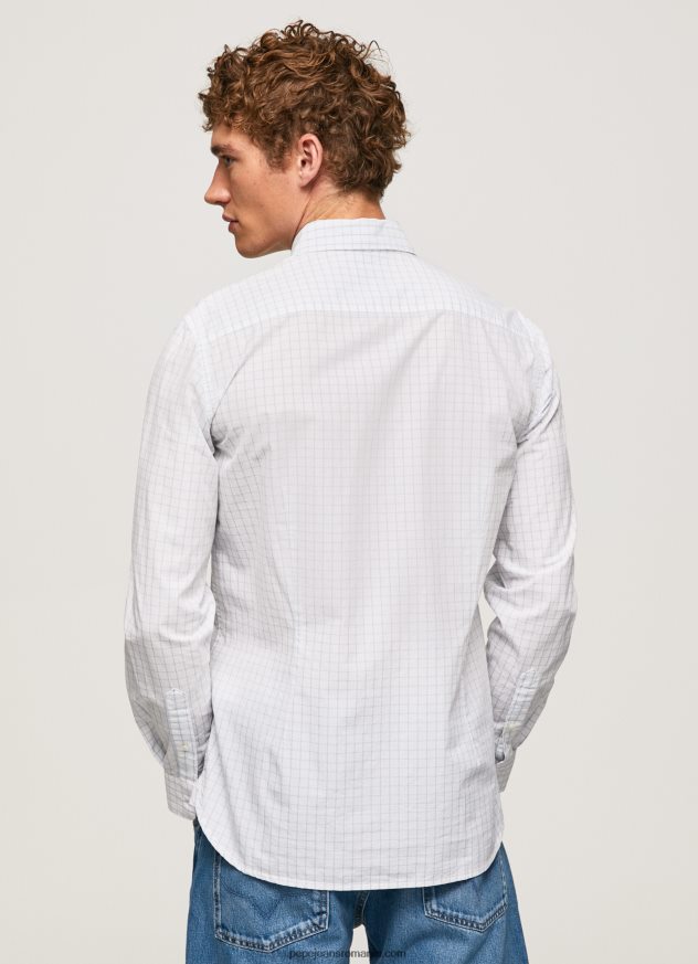 cămașă din poplin larry slim fit bărbați Pepe Jeans albastru înălbitor 6Z0R461028