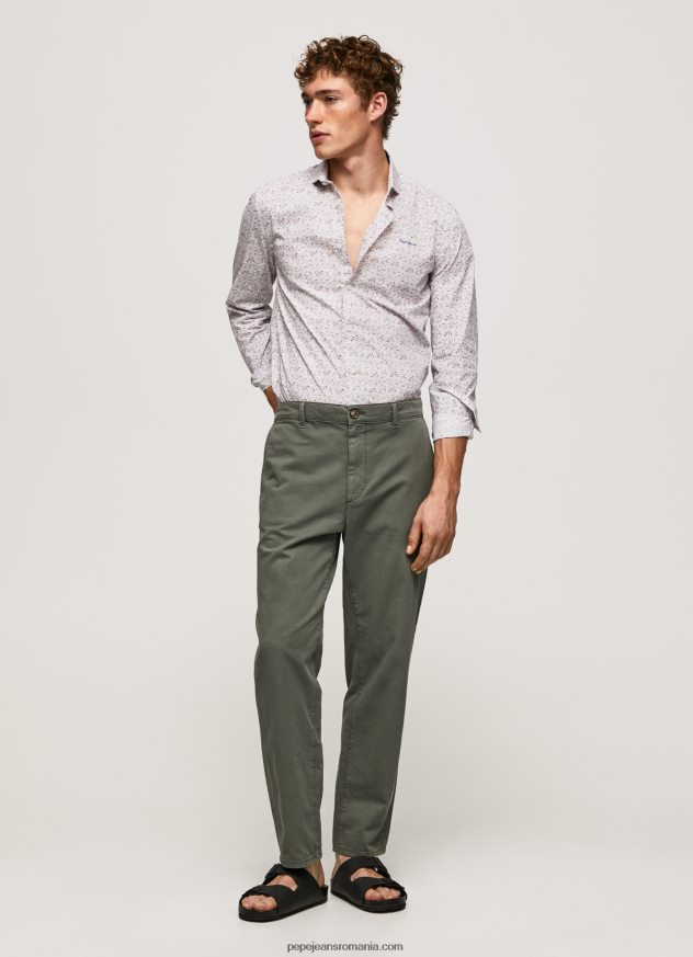 cămașă din poplin lenora slim fit bărbați Pepe Jeans alb 6Z0R461075