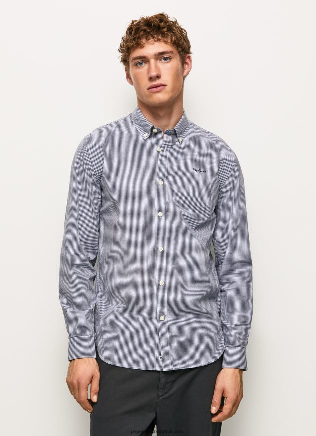 cămașă din poplin în carouri lamar bărbați Pepe Jeans jarman 6Z0R461046