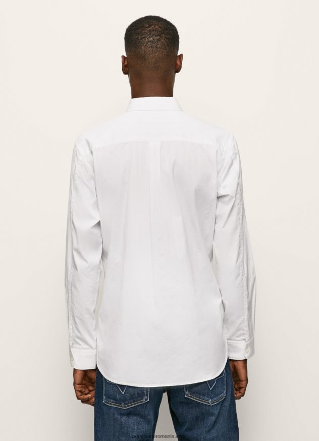 cămașă dobby în dungi lisselton bărbați Pepe Jeans alb 6Z0R461064