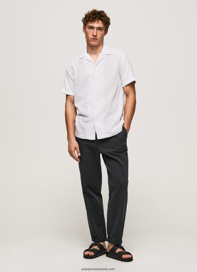 cămașă lastingham cu mâneci scurte bărbați Pepe Jeans alb 6Z0R461060