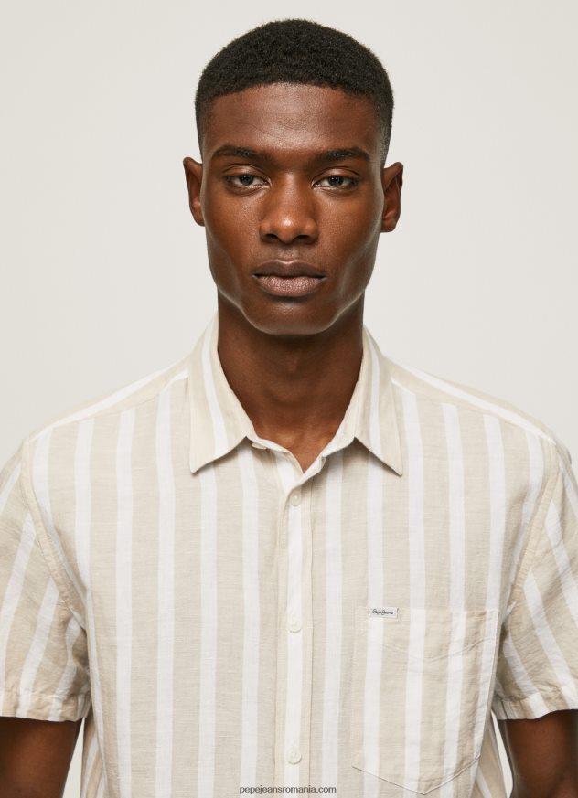 cămașă latimer cu mânecă scurtă bărbați Pepe Jeans malţ 6Z0R461061