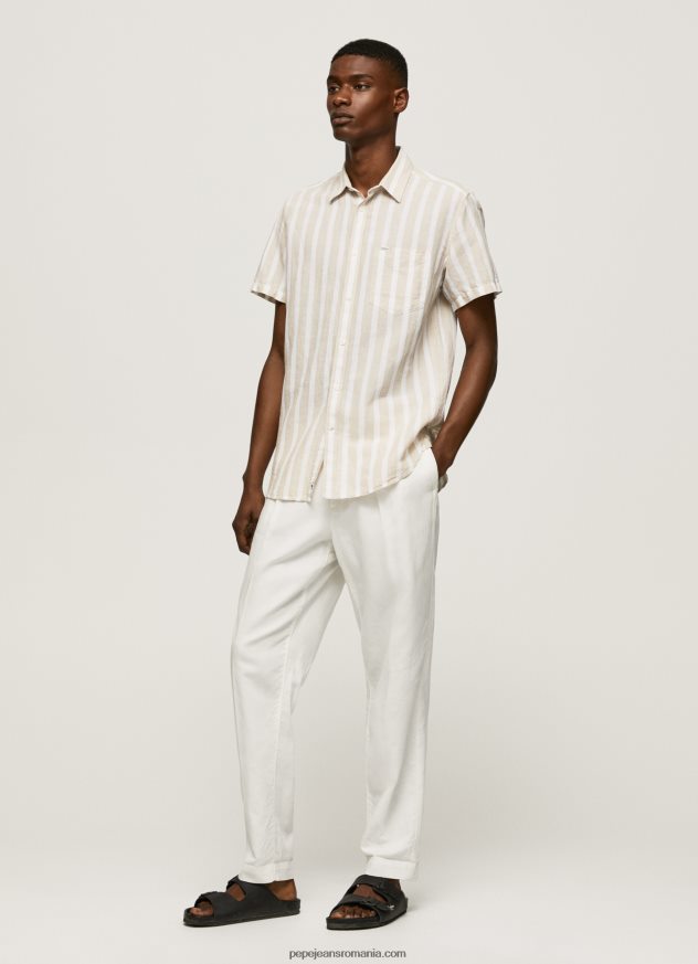 cămașă latimer cu mânecă scurtă bărbați Pepe Jeans malţ 6Z0R461061