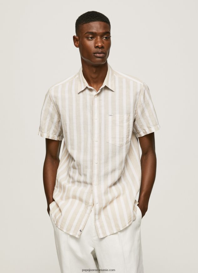 cămașă latimer cu mânecă scurtă bărbați Pepe Jeans malţ 6Z0R461061