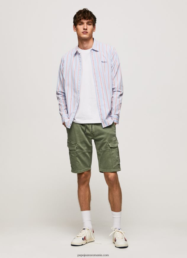 cămașă lister fil-a-fil slim fit bărbați Pepe Jeans studio roșu 6Z0R461065