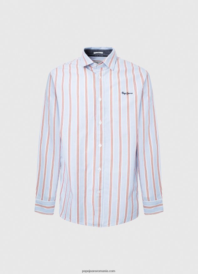 cămașă lister fil-a-fil slim fit bărbați Pepe Jeans studio roșu 6Z0R461065