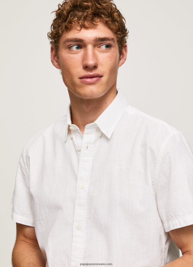 cămașă lothersdale cu mâneci scurte bărbați Pepe Jeans alb 6Z0R461069