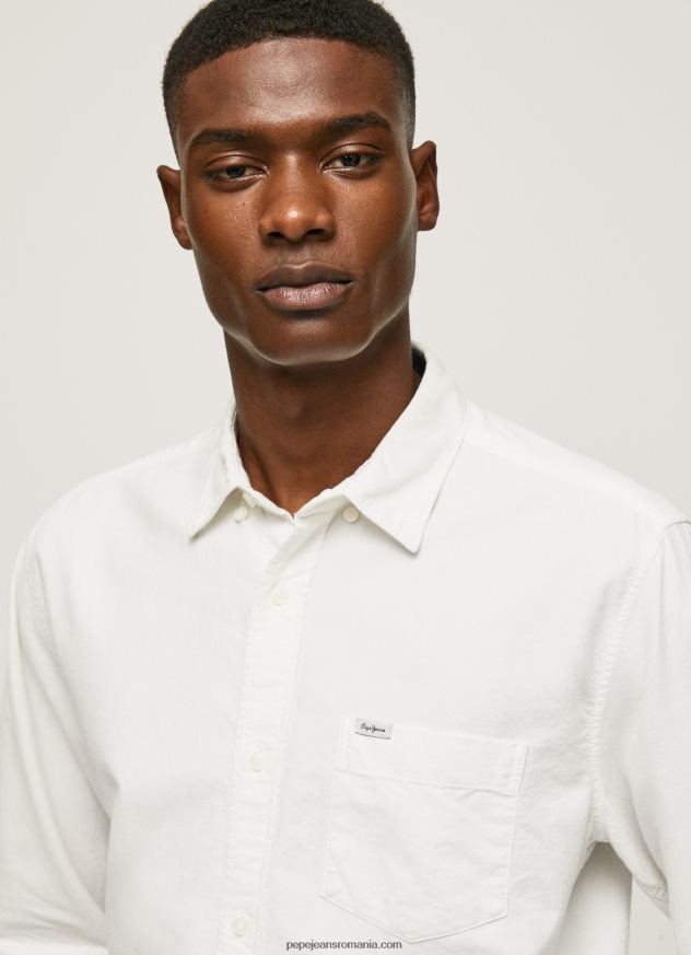 cămașă oxford fabio regular fit bărbați Pepe Jeans alb 6Z0R461031