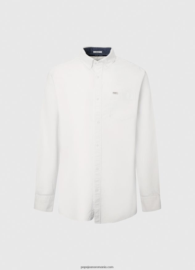 cămașă oxford fabio regular fit bărbați Pepe Jeans alb 6Z0R461031